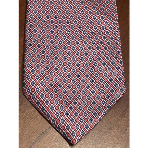 Robert Talbott Best Of Class Red Blue Hand Made 100% Silk Men’s Neck Tie - Picture 1 of 10